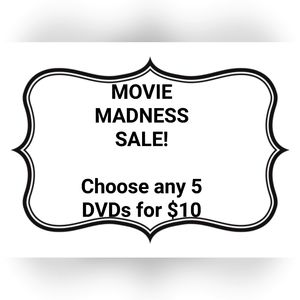 **MOVIE MADNESS SALE!!! 5 DVDS FOR $10** Choose any 5 for $10